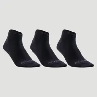 chaussettes de sport mi-hautes artengo rs 160 noir lot de 3 - artengo