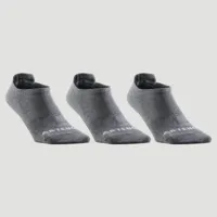 chaussettes de sport basses artengo rs 160 gris lot de 3 - artengo