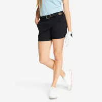 short chino en coton golf femme - mw500 noir - inesis