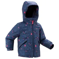 doudoune de ski enfant très chaude et imperméable 100 warm - motif bleu rose - wedze