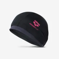 bonnet de bain cheveux longs tissu arena smartcap noir rose - arena