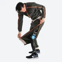pantalon de jogging homme avec ouvertures zip facile à enfiler - vert olive - decathlon