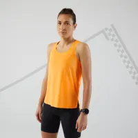 débardeur running léger femme - kiprun run 900 light orange - kiprun