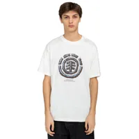 element wooden tree logo short sleeve t-shirt blanc l homme
