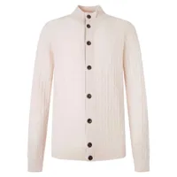 hackett cable button sweater beige l homme
