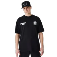 new era nba large graphic bp brooklyn nets short sleeve t-shirt noir s homme