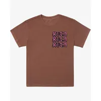 rvca claymation short sleeve t-shirt marron m homme