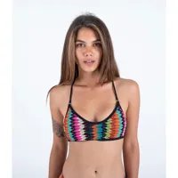 hurley chevron crossback bikini top multicolore l femme