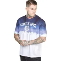 siksilk graphic fade short sleeve t-shirt bleu xl homme