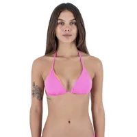 hurley solid reversible itsy bitsy bikini top rose xs femme