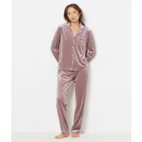 pantalon de pyjama en velours - bellah - xl - rose - femme - etam