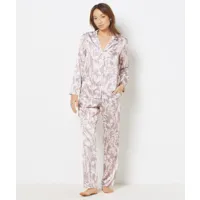 pantalon de pyjama imprimé - fiore - s - rose givre - femme - etam