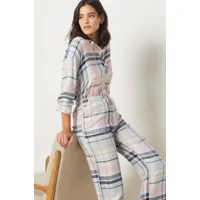 pantalon de pyjama à carreaux - oden - xl - rose givre - femme - etam