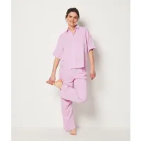 pantalon de pyjama en lin - bodes - m - rose - femme - etam
