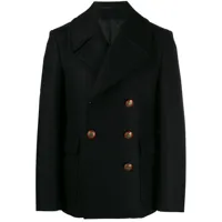 givenchy unicorn buttons double-breasted coat - noir