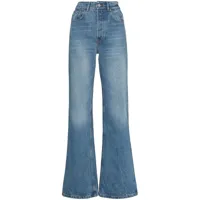 rabanne jean ample à taille haute - bleu