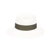 borsalino chapeau en paille tressée - blanc
