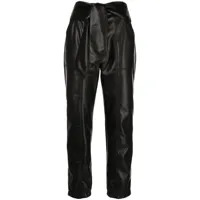 simkhai pantalon tessa en cuir artificiel - noir