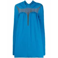 stella mccartney robe courte à empiècement transparent - bleu