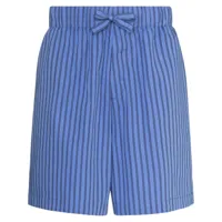 tekla short de pyjama rayé à lien de resserrage - bleu