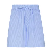 tekla short de pyjama rayé en popeline - bleu