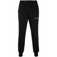 blue sky inn pantalon de jogging à logo imprimé - noir
