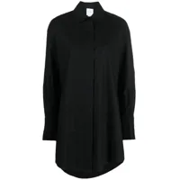 patou robe-chemise courte en coton biologique - noir