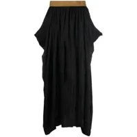 uma wang jupe longue à design drapé - noir