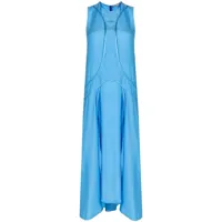stella mccartney robe évasée à design sans manches - bleu
