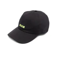 msgm casquette à logo brodé - noir