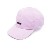 msgm casquette à logo brodé - violet