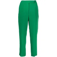 blanca vita pantalon droit pratolina à coupe crop - vert