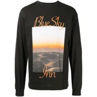 blue sky inn t-shirt en coton à imprimé photographique - noir