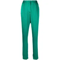 forte forte pantalon rayé à taille haute - vert