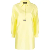 fabiana filippi robe-chemise satinée à coupe courte - jaune