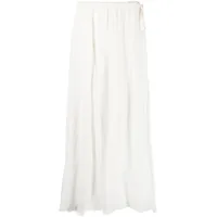 marant étoile jupe longue à design asymétrique - blanc