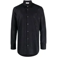 alexander mcqueen chemise en coton à logo imprimé - noir