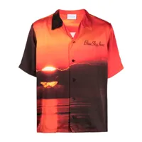 blue sky inn chemise suncloud à logo brodé - orange