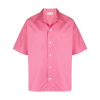 alexander mcqueen chemise à logo imprimé - rose
