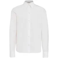 alexander mcqueen chemise en popeline - blanc