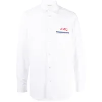 alexander mcqueen chemise à logo brodé - blanc