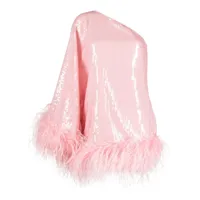 taller marmo robe courte piccolo disco à sequins - rose
