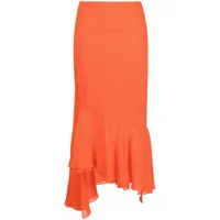 the andamane jupe mi-longue asymétrique - orange