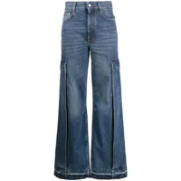 stella mccartney jean ample à poches plaquées - bleu