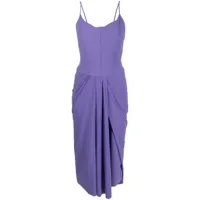 chiara boni la petite robe robe mi-longue à fronces - violet