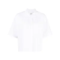 studio tomboy chemise crop à poche poitrine - blanc