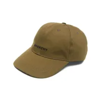 givenchy casquette en coton mélangé à logo brodé - vert