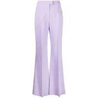 galvan london pantalon évasé à taille haute - violet
