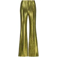 galvan london pantalon plissé à fini métallisé - vert