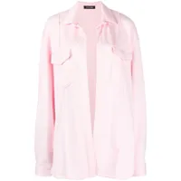 styland chemise en coton à manches longues - rose
